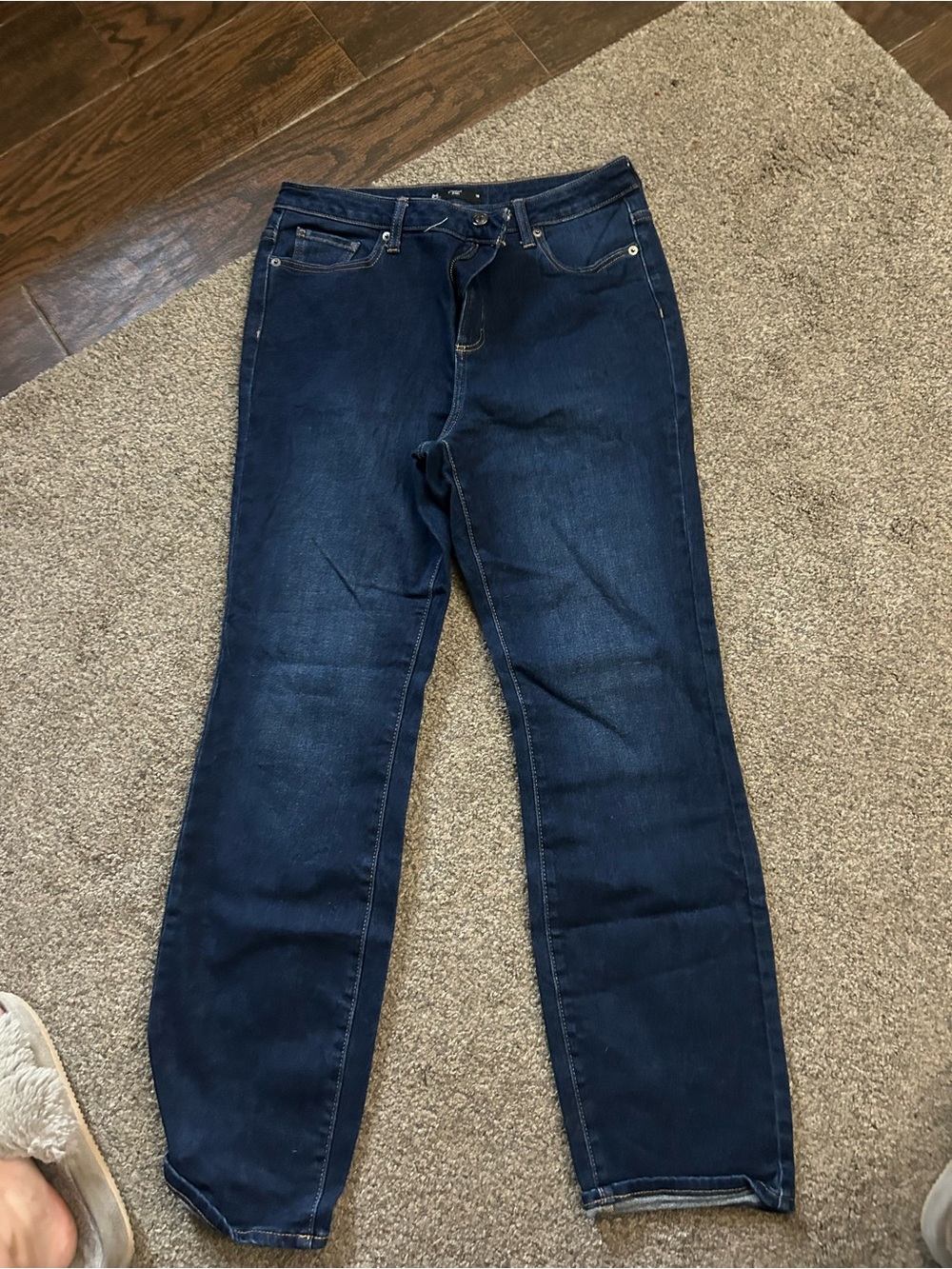 Member's Mark dark wash straight leg cotton & polyester jeans size 10 #denim